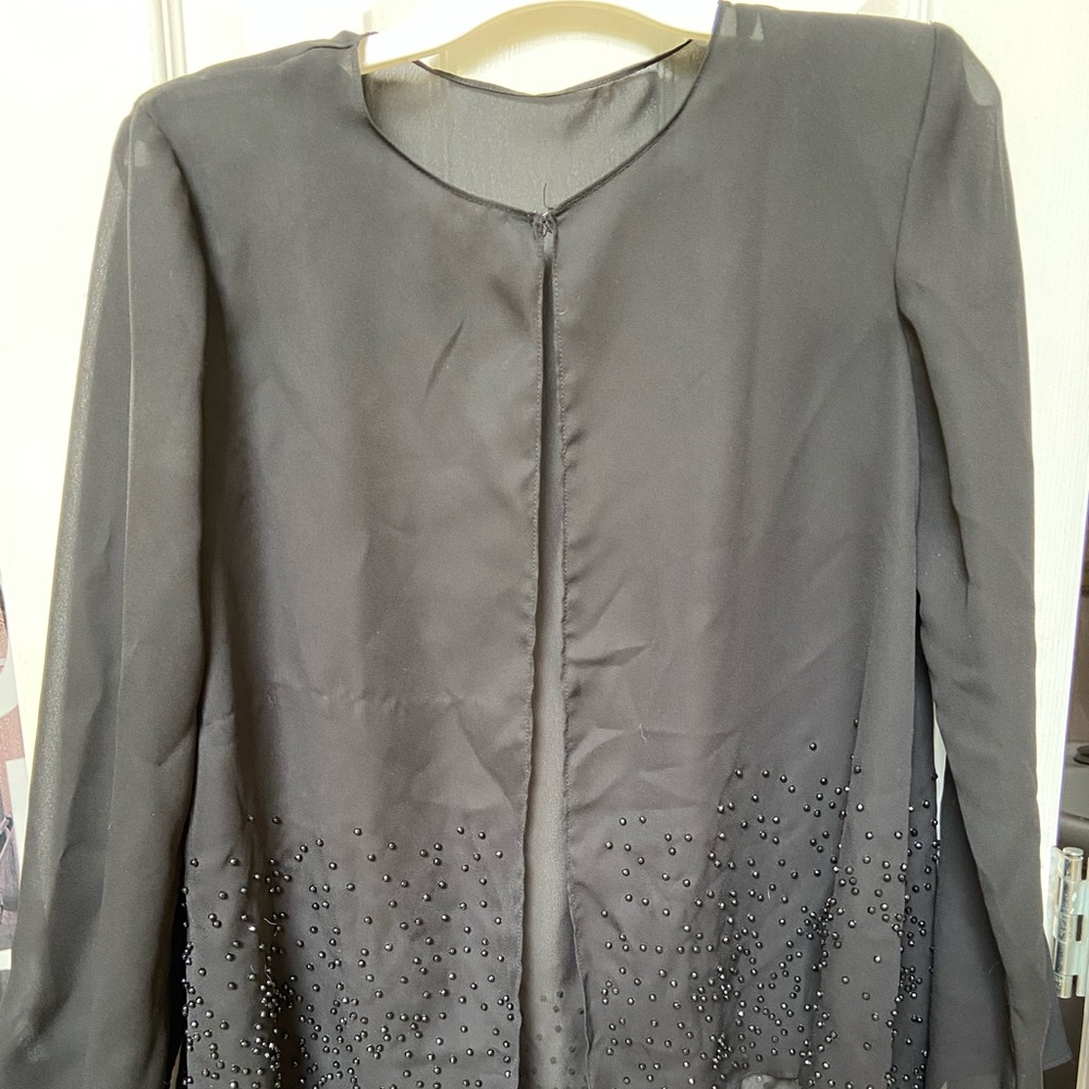 Black silk sweater